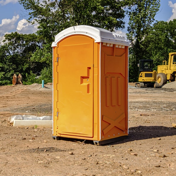 can i customize the exterior of the porta potties with my event logo or branding in Baldwin